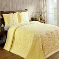 Better Trends Ashton Collection 100% Cotton Queen Bedspread Set in Yellow BSAS3PCQUYE